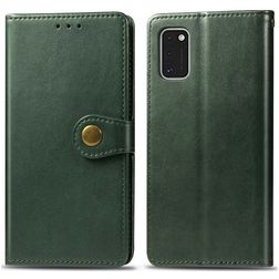Mobigear Snap Button Samsung Galaxy A41 Wallet case - Green