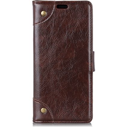 Mobigear Ranch Motorola One Power Cover a libro portafoglio - Marrone