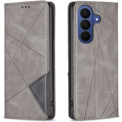 Mobigear Rhombus Slim Samsung Galaxy S26 FE Plånboksfodral - Grå