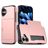 Mobigear Card iPhone 16 Hard Case Back cover Shockproof with Card Holder - Rose Gold