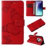 Mobigear Butterfly Xiaomi Redmi 14C Pungetui med Seddelrum - Rød