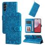 Mobigear Sunflower Samsung Galaxy A14 Wallet case - Blue