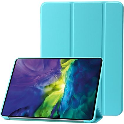 Mobigear Tri-Fold Gel iPad 10 (2022) TPU / Umělá kůže Knížkové pouzdro - Tyrkysová