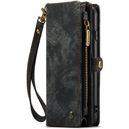 CaseMe 008 iPhone 8 Plus Etui z klapką 2w1 z odpinanymi pleckami typu portfel - Czarny