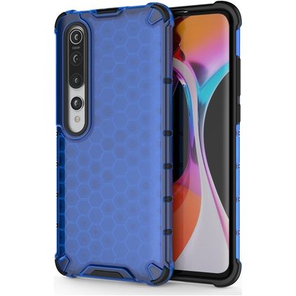 Mobigear Honeycomb Xiaomi Mi 10 Plástico rígido Capa traseira Antichoque - Azul