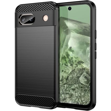Mobigear Brushed Slim Google Pixel 8a TPU flessibile Back cover - Nero
