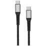 Mobiparts Woven Cable USB-C til USB-C Kabel 1,5 m - Sort