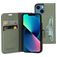 Mobiparts Classic Wallet iPhone 13 Mini Lompakkokotelo + Setelitasku - Stone Green
