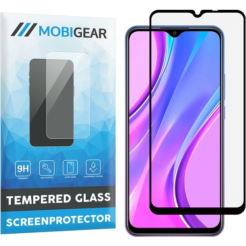 Mobigear Premium Xiaomi Redmi 9 Tempered Glass Screen Protector - Case Friendly - Black