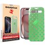 GrizzlyCoat Easy Align AntiSpy iPhone 15 Vidro temperado Película de ecrã Privacidade - Compatível com capas + Moldura de instalação - Preto