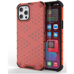 Mobigear Honeycomb iPhone 13 Pro Hardcase Back cover Antiurto - Rosso