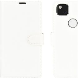 Mobigear Classic Google Pixel 4a Knížkové pouzdro Peněženka - Bílá