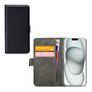 Mobilize Classic Gelly Wallet iPhone 15 Plus Funda tipo libro Cartera - Negro
