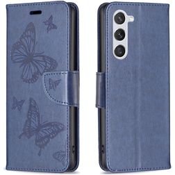 Mobigear Butterfly Samsung Galaxy S24 Knížkové pouzdro Peněženka - Modrá