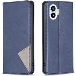 Mobigear Rhombus Slim Nothing Phone (1) Funda tipo libro - Azul