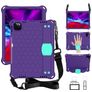 Mobigear Ruggedized iPad 10 (2022) Schiuma EVA Back cover + Portapenna + Tracolla + Supporto - Viola