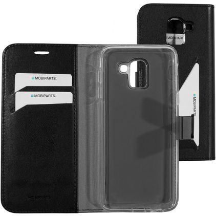 Mobiparts Classic Wallet Samsung Galaxy J6 (2018) Lompakkokotelo + Setelitasku - Musta