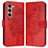 Mobigear Butterfly Samsung Galaxy Z Fold 6 Pungetui med Seddelrum - Rød