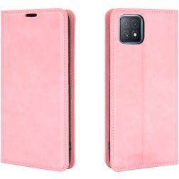 Mobigear Retro Slim OPPO A73 5G Etui z klapką typu portfel - Różowy