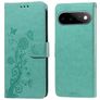 Mobigear Flowers Google Pixel 11 Pungetui med Seddelrum - Grøn