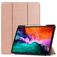 Mobigear Tri-Fold Gel iPad Pro 12.9 Inch (2022) TPU / Leatherette Wallet case + Stylus Holder - Rose Gold