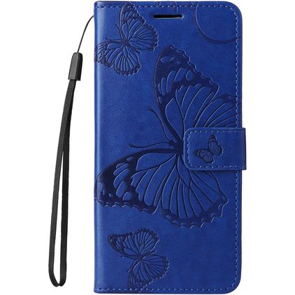 Mobigear Butterfly HONOR 200 Lite Pungetui med Seddelrum - Blå