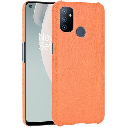 Mobigear Croco OnePlus Nord N100 Fodral Hårdplast Skal - Orange