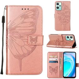 Mobigear Butterfly Realme 9 Pro Wallet case - Rose Gold