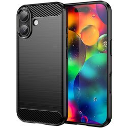 Mobigear Brushed Slim iPhone 17 Elastyczne TPU Etui plecki - Czarny