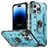 Mobigear Armor Ring iPhone 14 Pro Max Plástico rígido Capa traseira Antichoque com anel - Azul