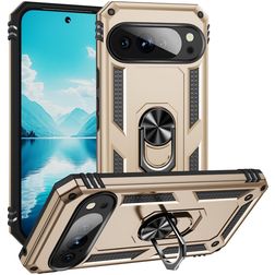 Mobigear Armor Ring Google Pixel 10 Pro XL Fodral Hårdplast Skal Stötsäkert med ringhållare - Guld