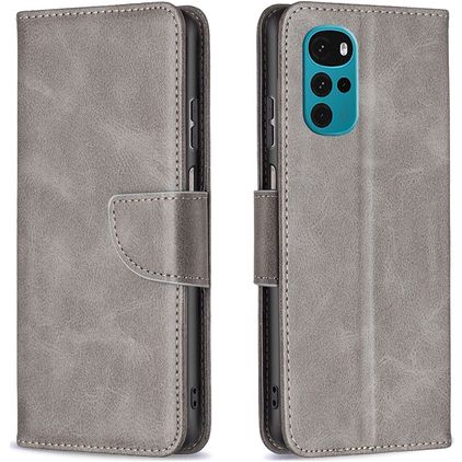 Mobigear Excellent Motorola Moto G22 Cover a libro portafoglio - Grigio