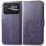 Mobigear Clover POCO C40 Funda tipo libro Cartera - Morado