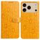 Mobigear Flowers iPhone 17 Pro Cover a libro portafoglio - Giallo