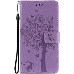 Mobigear Tree Samsung Galaxy S21 Wallet case - Purple