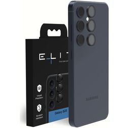 Elite Samsung Galaxy S25 Vidro temperado Protetor de lentes da câmara - Compatível com capas - Preto