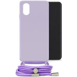 Mobilize Lanyard Gelly Samsung Galaxy A03 Flexibilní TPU Kryt se šňůrkou - Pastel Purple