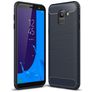 Mobigear Brushed Slim Samsung Galaxy J6 (2018) Elastyczne TPU Etui plecki - Granatowy