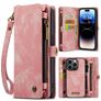 CaseMe 008 iPhone 14 Pro Case Detachable 2-in-1 Wallet Case Wallet - Pink