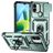 Mobigear Armor Ring Cam Slide Xiaomi Redmi A1 4G Hardcase Etui plecki Wstrząsoodporne z pierścieniem i przesuwaną osłoną aparatu - Zielony