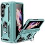 Mobigear Armor Ring Samsung Galaxy Z Fold 5 Plástico rígido Capa traseira Antichoque com anel - Verde