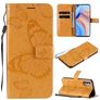 Mobigear Butterfly OPPO Reno 4 Lompakkokotelo + Setelitasku - Konjakki