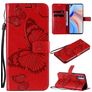 Mobigear Butterfly OPPO Reno 4 Funda tipo libro Cartera - Rojo