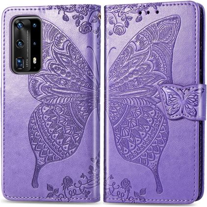 Mobigear Butterfly Huawei P40 Pro Cover a libro portafoglio - Viola