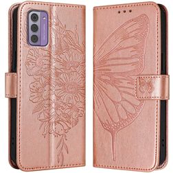 Mobigear Butterfly Nokia G42 Wallet case - Rose Gold