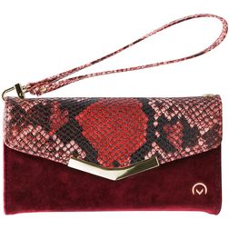 Mobilize Gelly Velvet iPhone 12 Pro Case Detachable 2-in-1 Clutch - Red Snake
