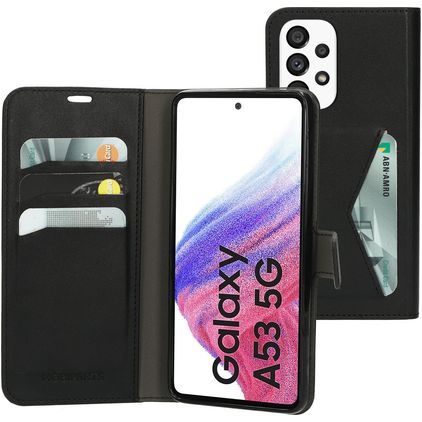 Mobiparts Classic Wallet Samsung Galaxy A53 Funda tipo libro Cartera - Negro