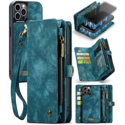 CaseMe 008 iPhone 12 Pro Max Case Detachable 2-in-1 Wallet Case Wallet - Blue