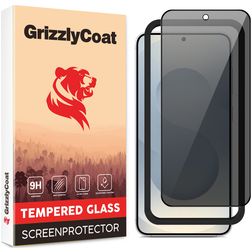 GrizzlyCoat Easy Fit Samsung Galaxy S25 Edge Vetro Protezione schermo Privacy - Compatibile con le cover + Telaio di installazione - Nero