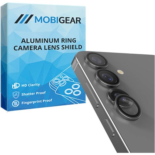 Mobigear Single Samsung Galaxy S25 Härdat glas Kameralinsskydd - Skalvänligt - Silver